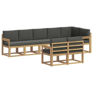 vidaXL Ensemble de canapés d'extérieur 8 pc Blanc et anthracite
