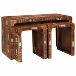 vidaXL Tables gigognes 3 Pièces bois de récupération massif