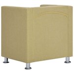 vidaXL Fauteuil cube Vert Tissu