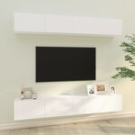 vidaXL Meubles TV muraux 4 Pièces blanc 100x30x30 cm