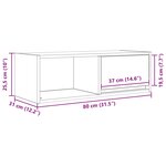 vidaXL Meuble TV chêne fumé 80x31x25 5 cm bois d'ingénierie