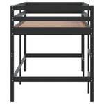 vidaXL Lit mezzanine d'enfants sans matelas avec échelle noir 90x200cm