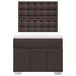 vidaXL Sommier à lattes de lit avec matelas Marron foncé 100x200 cm