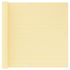 vidaXL Écran de balcon Beige 90x500 cm PEHD