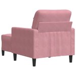 vidaXL Fauteuil avec repose-pied Rose 60 cm Velours