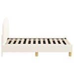 vidaXL Cadre de lit pour tout-petit avec tête de lit Crème 70 x 140 cm