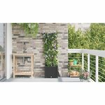 vidaXL Pots de jardin Noir 40 x 40 x 142 cm Acier