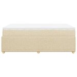 vidaXL Sommier à lattes de lit avec matelas crème 120x190 cm tissu
