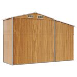 vidaXL Abri de jardin marron 277x93x179 cm acier galvanisé