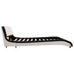 Vidaxl cadre de lit noir et blanc similicuir 160 x 200 cm