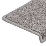 vidaXL Tapis d'escalier 15 Pièces 65x21x4 cm Gris