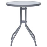 vidaXL Ensemble de bistro 3 Pièces aluminium et textilène argenté