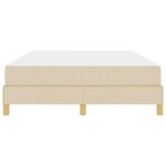 vidaXL Lit à ressorts avec matelas Crème 140 x 200 cm tissu