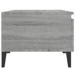 vidaXL Table d'appoint Sonoma gris 50x46x35 cm Bois d'ingénierie