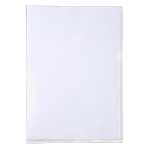 Etui Carton De 50 Pochettes Coin Pvc Premium 18/100e - A4 - Cristal - Exacompta