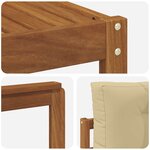 vidaXL Ensemble de canapés d'extérieur 6 Pièces Naturel et Beige