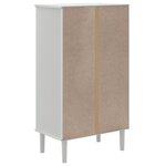 vidaXL Armoire à chaussures SENJA aspect rotin blanc bois massif