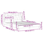 vidaXL Cadre de lit sans matelas blanc et noir 140x190 cm similicuir