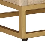 vidaXL Table de chevet 40x30x50 cm bois massif manguier et fer