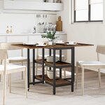 vidaXL Table à dîner 122 x 80 x 76 5 cm Bois d'ingénierie Bois ancien