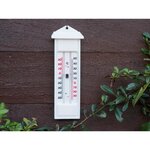 NATURE Thermometre MIN-MAX mural d'extérieur en plastique blanc