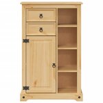 vidaXL Armoire de salle de bain Corona 70x33x110 cm bois de pin massif