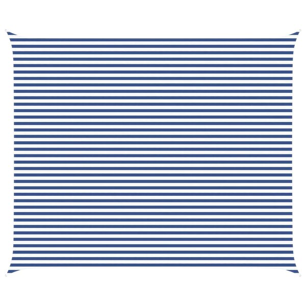 vidaXL Voile d'ombre Bleu et Blanc 6 x 5 m 100   polyester Oxford