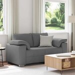 vidaXL Canapé Gris foncé 160 x 77 x 82 cm tissu