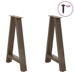 vidaXL Pieds de table à manger en forme de A  2 pièces  60 x (72-73) cm  acier