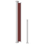 Vidaxl auvent latéral rétractable de patio 220x500 cm marron