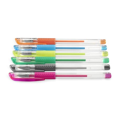 Ensemble de 6 stylos à encre gel 'Glitter & Classic' HAMA