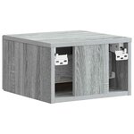 vidaXL Cabinet de chevet mural Sonoma gris 34 5 x 33 x 20 cm