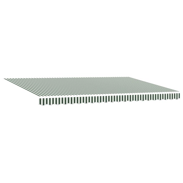 vidaXL Tissu de remplacement d'auvent pour cadre de 5x3 m vert et blanc