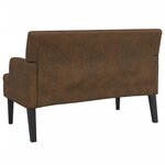 vidaXL Banc avec dossier marron 112x65 5x75 cm similicuir daim