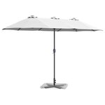 vidaXL Parasol de jardin Couleur sable 370 x 197 x 239 cm
