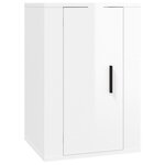 vidaXL Ensemble de meubles TV 3 Pièces Blanc brillant Bois d'ingénierie