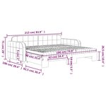 vidaXL Lit de jour avec gigogne et matelas gris foncé 90x190cm velours