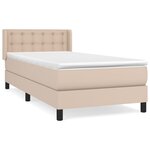 vidaXL Sommier à lattes de lit avec matelas Cappuccino 80x200 cm