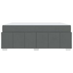 vidaXL Cadre de lit avec matelas Gris foncé 180 x 200 cm tissu