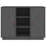 vidaXL Buffet Gris 100x40x75 cm Bois massif de pin