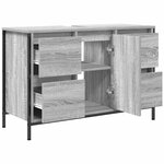 vidaXL Meuble sous-vasque avec tiroirs sonoma gris 90x34 5x60cm
