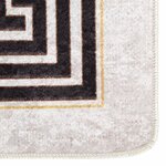 vidaXL Tapis lavable antidérapant 160x230 cm Beige clair