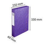 Boite De Classement Cartobox Dos 60mm Carte Lustrée - A4 - Violet - X 10 - Exacompta