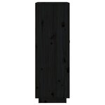 vidaXL Armoire à vin Noir 45x34x100 cm Bois de pin massif