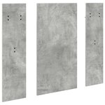 vidaXL Porte-manteau mural avec stockage avec miroir Gris béton 96 x 1 5 x 90 cm