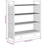 vidaXL Meuble à chaussures avec tiroir 70x27x81cm Bois massif de noyer