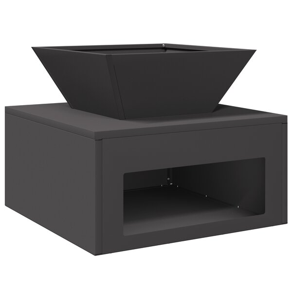 vidaXL Braise Noir 50 x 50 x 40 cm Acier