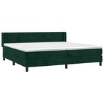 vidaXL Sommier à lattes de lit et matelas Vert foncé 200x200cm Velours