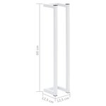 vidaXL Porte-serviette Blanc 12 5x12 5x60 cm Acier