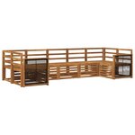 vidaXL Ensemble de canapé d'angle 6 Pièces Naturel Bois d'Acacia Massif